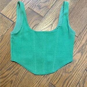 Princess Polly Vibrant Green Ribbed Tank Top